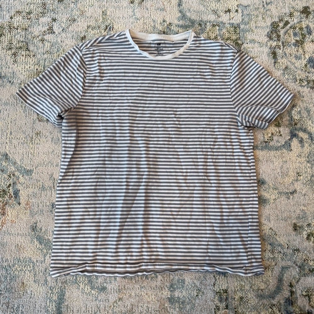 H&M Black and White Striped Tee